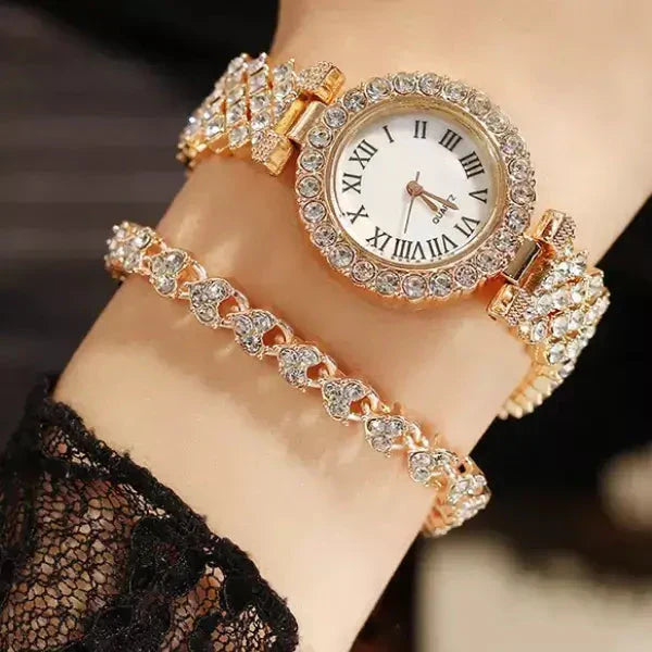 Relógio - Luxo LaBelle + BRINDE 1 PULSEIRA CRAVEJADA