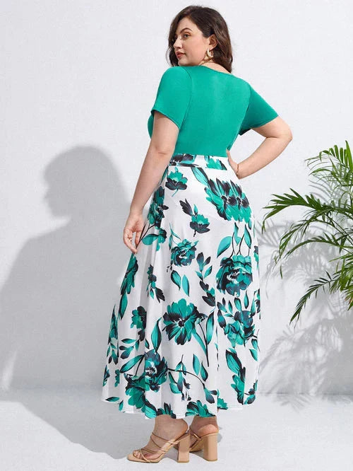Vestido Estampa Floral e Cintura Marcada - Annabelle