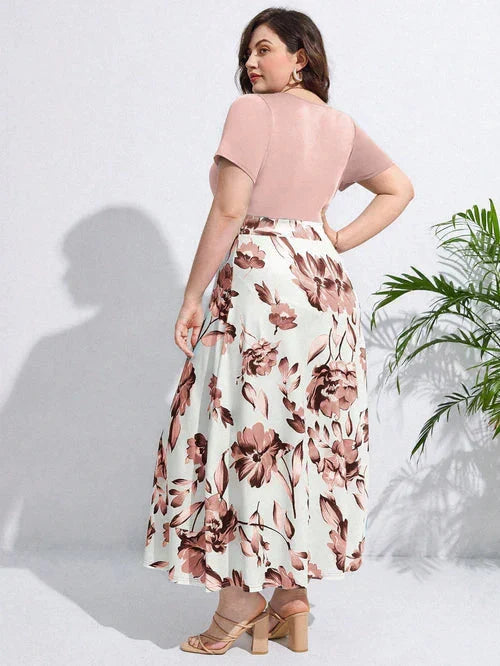 Vestido Estampa Floral e Cintura Marcada - Annabelle