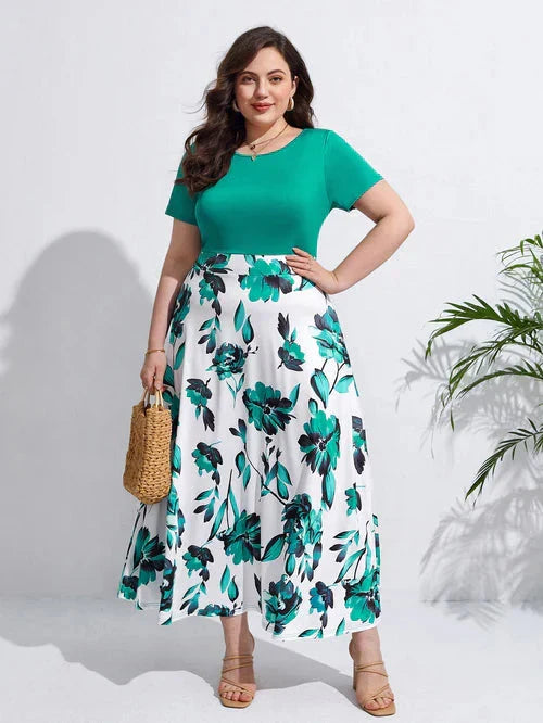 Vestido Estampa Floral e Cintura Marcada - Annabelle