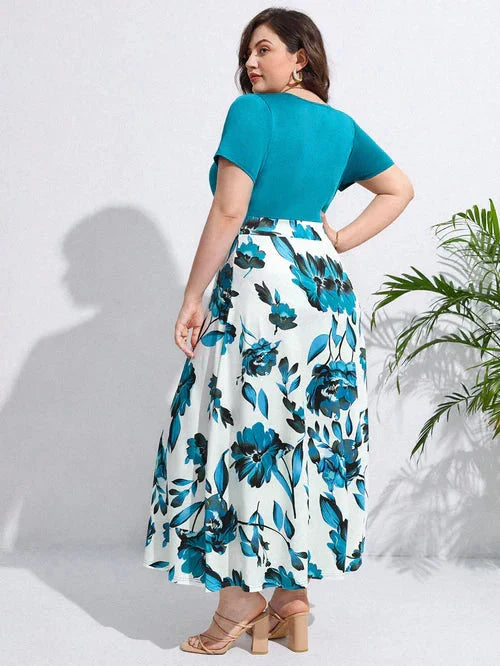 Vestido Estampa Floral e Cintura Marcada - Annabelle