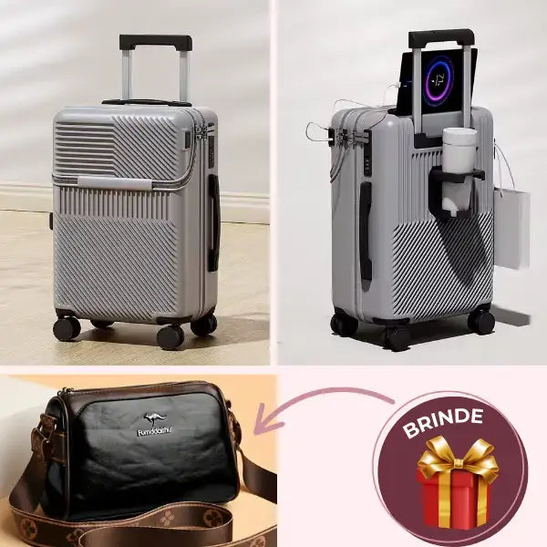 Mala de Viagem Versátil com Cadeado - Velutta + BRINDE EXCLUSIVO