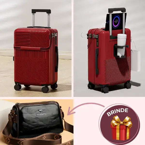 Mala de Viagem Versátil com Cadeado - Velutta + BRINDE EXCLUSIVO