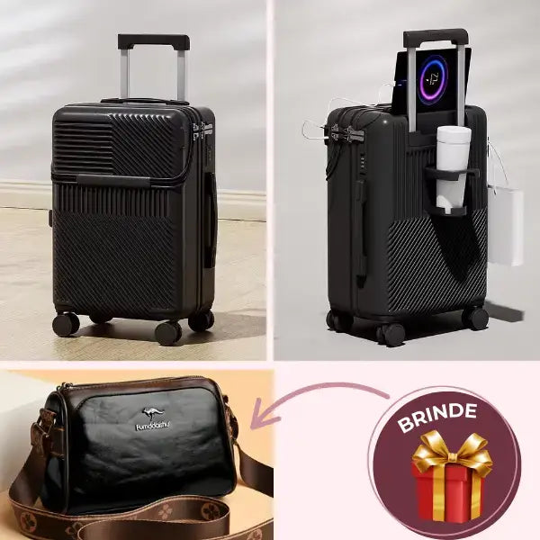 Mala de Viagem Versátil com Cadeado - Velutta + BRINDE EXCLUSIVO