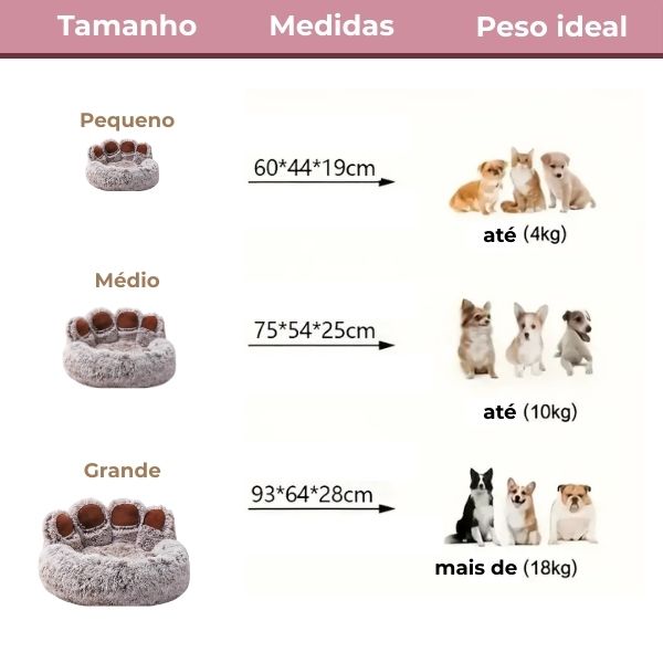 Patinhas Relax  - Cama Para Pets Macia Antiderrapante + BRINDE