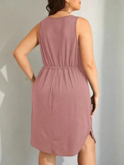 Vestido Ajuste na Cintura e Falsos Botões - Iolanda