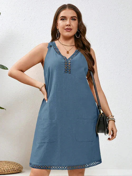 Vestido Algodão com Bordado Vazado - Katlyn