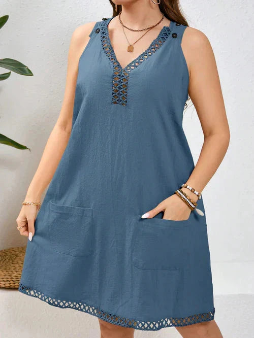 Vestido Algodão com Bordado Vazado - Katlyn