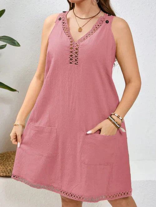 Vestido Algodão com Bordado Vazado - Katlyn