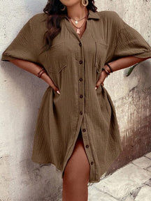 Vestido Casual Botões Frontais - Alicya