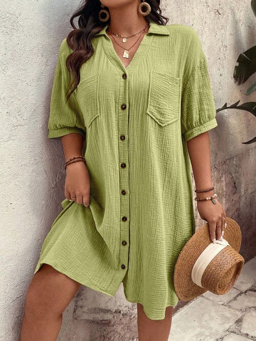 Vestido Casual Botões Frontais - Alicya