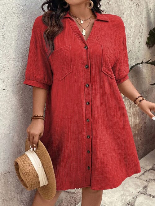 Vestido Casual Botões Frontais - Alicya