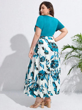 Vestido Estampa Floral e Cintura Marcada - Annabelle
