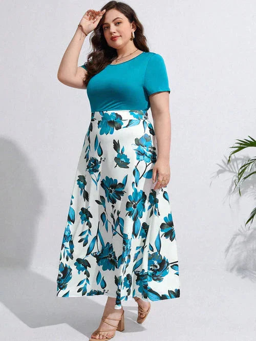 Vestido Estampa Floral e Cintura Marcada - Annabelle
