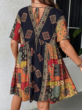 Vestido Estampa Retalho  - Janette