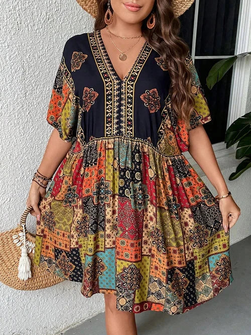 Vestido Estampa Retalho  - Janette