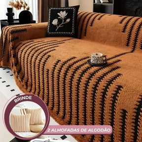 Linhas Puras - Manta Capa Protetora de Sofá Anti-Risco Animal + BRINDE